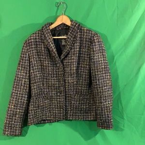 Requirements 12P houndstooth wool blend blazer